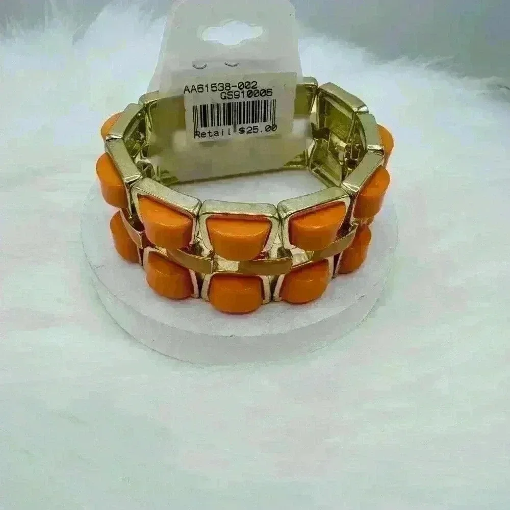 Orange Chunky Brick Design Bracelet